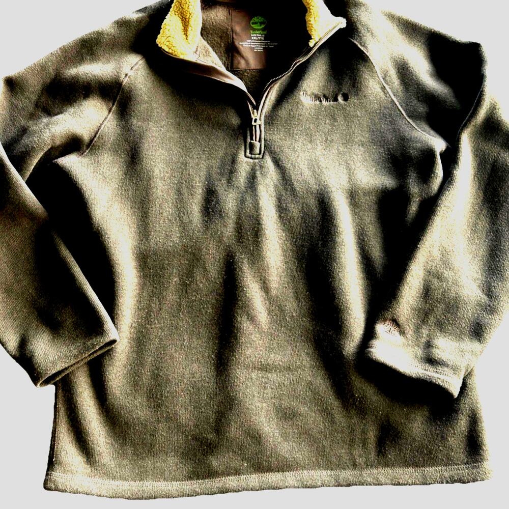 Timberland Men's 2XL Sherpa Collar hunter Pullover Utility Sweater Grunge VTG